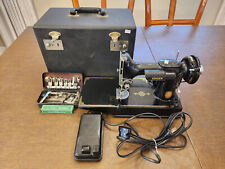 Vintage 1952 Singer Featherweight Sewing Machine Model 221-1 w/ Case Works picture