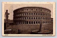1929 Roman Colosseum Restored Colosseo Restaurato Rome Italy Postcard picture