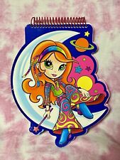 Vintage Lisa Frank Power Pads Large 12” Spiral Notebook Star / Moon Girl Rare picture