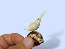 Beautiful hummingbird carved from tagua vegetable ivory 2.5 In new 2024 picture