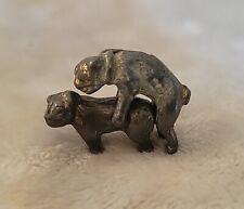 Antique 19th Century Russian Pewter Dogs Figurines 1