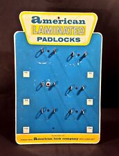 Vintage 1950's 60s American Lock Advertising Hardware Store Counter Display Sign picture