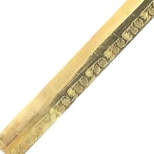Sarna India Brass Ruler Rare Vintage Handmade Etched Leaf Frond One of a Kind picture