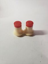 Small Red and Cream Color Salt and Pepper Shakers picture