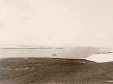 Bird's eye view of 'Eira' anchor off Franz Josef Land 1880 OLD PHOTO picture