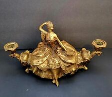 Antique Figural Victorian Candle Holder & Jewelry Box Weidlich Bros Art Nouveau picture