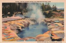 Geyser Crater Yellowstone National Park WY Wyoming Postcard A262 picture