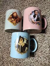 RARE-THE WIZARD OF OZ Coffee Mugs cups “We’re Off To See The wizard Set of 3 picture