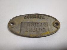 Vintage Conrail Train Metal Tag Advertising  picture