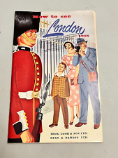 VINTAGE 1955 HOW TO SEE LONDON BOOKLET TRAVEL UK ENGLAND ADVERTISING picture