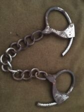 Antique Handcuffs Leg Irons No Key Restraints Heavy Duty Police Prison Civil War picture