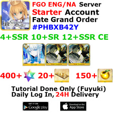 [ENG/NA][INST] FGO / Fate Grand Order Starter Account 4+SSR 20+Tix 400+SQ #PHBX picture