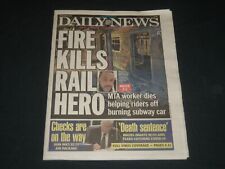 2020 MARCH 28 NEW YORK DAILY NEWS NEWSPAPER - FIRE KILLS RAIL HERO - STIMULUS picture