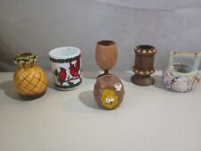 Lot Of 6 Vintage Toothpick Holders RANDOM Pineapple Bee Shells Wooden Ceramic  picture