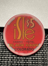 $5 ISLE CASINO CHIP POKER CHIP BLACK HAWK COLORADO GAMBLING TOKEN picture