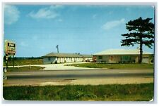 Bridgeport Indiana IN Postcard Pine Motel Roadside 1958 Posted Vintage picture