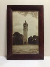 LARGE 1920's Iowa State University Campanile Clock Tower Framed Photo 14 x 21
