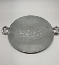 Vintage Aluminum Round SERVING TRAY Everlast Metal Hand Forged picture