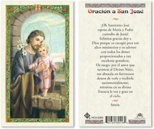 Saint Joseph Oracion a San Jose Laminated Prayer Cards - Pack of 25 - in Spanish picture