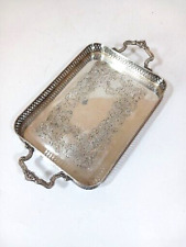 Antique Silverplate Perfume Vanity Tray F.S. Co Forbes Silver Plate Reticulated picture