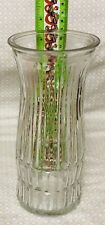 VTG*E.O.Brody*Clear glass ribbed vase*8-1/2”h*4”diameter*#C972-4*Cleveland, Ohio picture