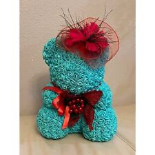 Adorable Handmade Tiffany Christmas Bear From Roses Large picture