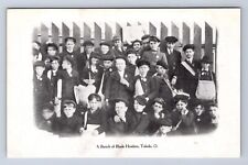 RPPC VINTAGE A BUNCH OF BLADE HUSTLERS TOLEDO OHIO POSTCARD BF picture