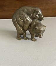 Russian Brass Bears In Love Figurine, Humping Bears, Mating Bears Doorstop picture