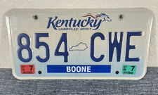 Kentucky Boone County Metal License Plate 854 CWE Expired picture