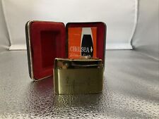 Vintage Chelsea Butane Lighter Gold With Fish Japan New Old Stock  picture