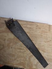 Vintage Henry Disston and Sons 28 Inch Hand Rip Saw D-8 No. 5 Thumb Hole USA picture