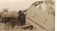 RPPC 1910 Crane Lifting Train Wreck Pennsylvania Real Photo Vintage Postcard picture