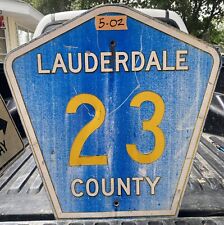 Authentic Retired Lauderdale County Alabama Road Street Sign 23) 24