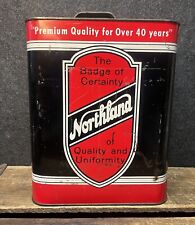 Vtg 1950s Northland Motor Oil 2 Gallon Oil Can Northland Products Waterloo Iowa picture