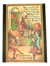 *Halloween* Postcard: Fairies, Halloween Greetings Vintage Image~Reproduction picture