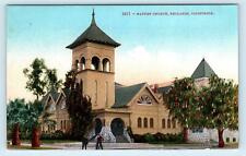 REDLANDS, CA California~ BAPTIST CHURCH  c1910s US Highway 99 Postcard picture