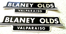 original vintage blaney olds valparaiso IND oldsmobile sticker lot of 2 NOS picture