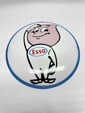Esso Oil Drop Service Station Vintage Style Porcelain Enamel Retro Sign - Convex picture