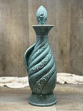 Jim Beam 1966 Genuine Regal China Speckle Turquoise Decanter Swirl Cork Stopper picture