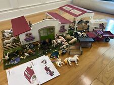 Schleich Horse Stable Club With Horses , Farm Animals , Truck WithFloat And More picture