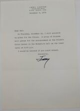 Early Jimmy Carter Signed Letter Preparing To Announce 1976 Run For President picture