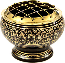 Black Brass Incense Holder - Decorative Incense Burner for Resin Incense, Incens picture
