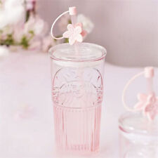 Starbucks Peach Pink Gradient Glass Straw Mug High-value Valentine's Day Gift picture