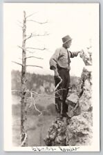 Walhalla South Carolina Ellison Speck Jamison Man on Side of Cliff Postcard D21 picture