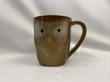 Gibson Elite Couture Owl Coffee Tea Mug Cup Embossed Flowers Earth Tones NEW picture