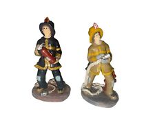 K's Collection Hand Painted 2 Heroes Helping Others Fireman Resin Figurine 6