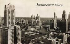 c1940s RPPC  Business District Chicago IL Illinois Real Photo P207 picture