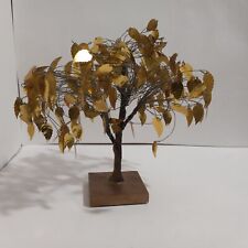 Dream Tree Twisted Wired Tree Foil Gold Colored Leaves Lucky Money Tree picture