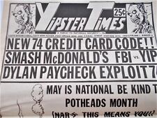 Yipster Times 1#9 March 1974 Underground Newspaper Bob Dylan JFK Conspiracy picture