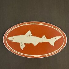 DOGFISH HEAD Orange Oval Shark LOGO STICKER decal craft beer 3-3/4” picture